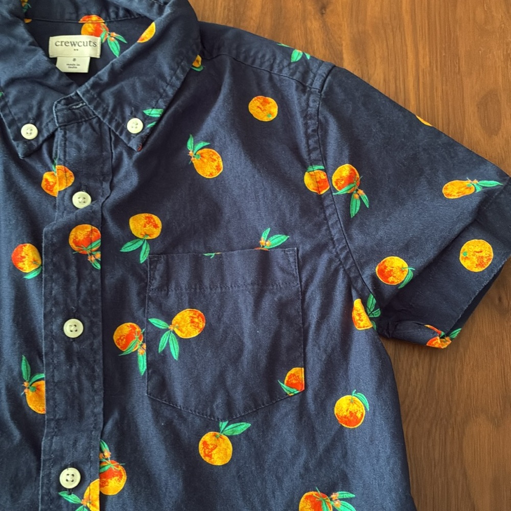Crewcuts navy button down shirt - Picture 4 of 5